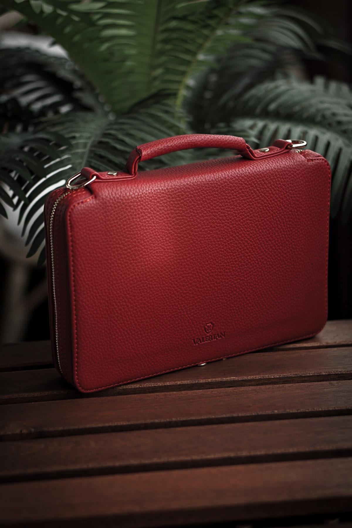 Mobile Mini Organizer - Çanta - 9 inch- Carmen Red- Kırmızı