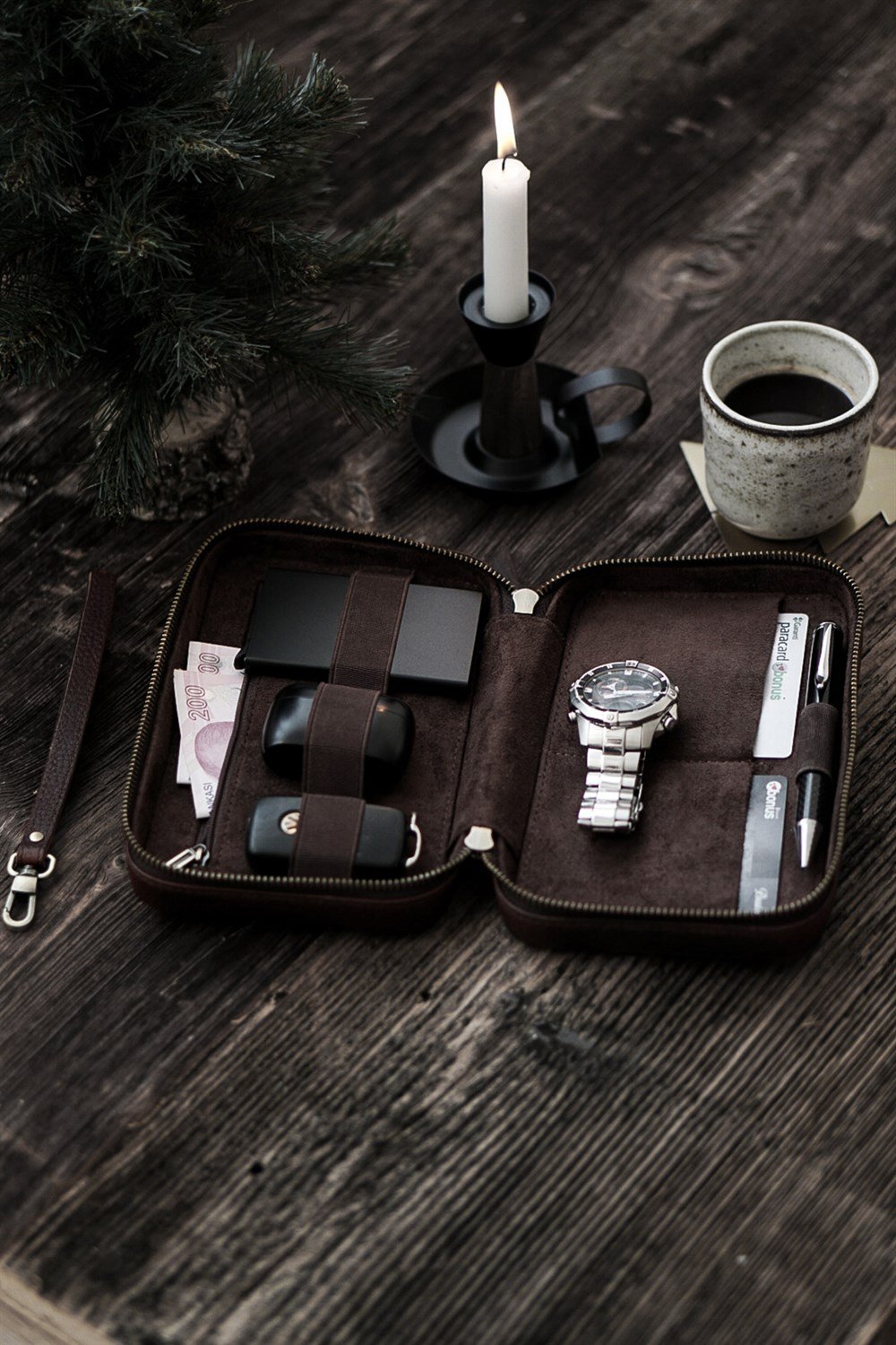 Packup Hand Crafted Leather Organizer - %100 El Yapımı Hakiki Deri El Pörtföyü