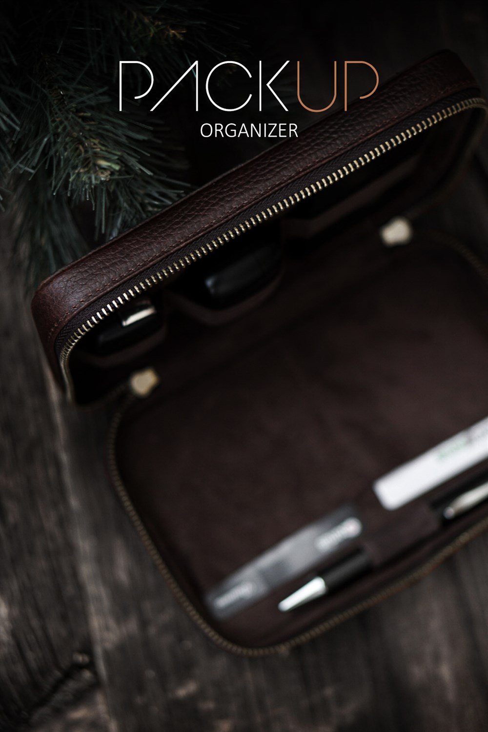 Packup Hand Crafted Leather Organizer - %100 El Yapımı Hakiki Deri El Pörtföyü