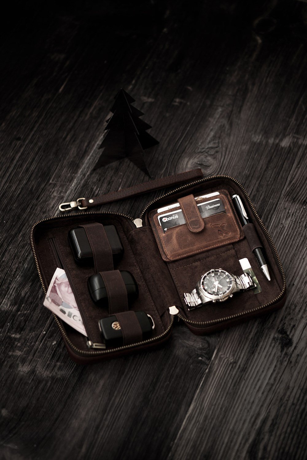 Packup Hand Crafted Leather Organizer - %100 El Yapımı Hakiki Deri El Pörtföyü