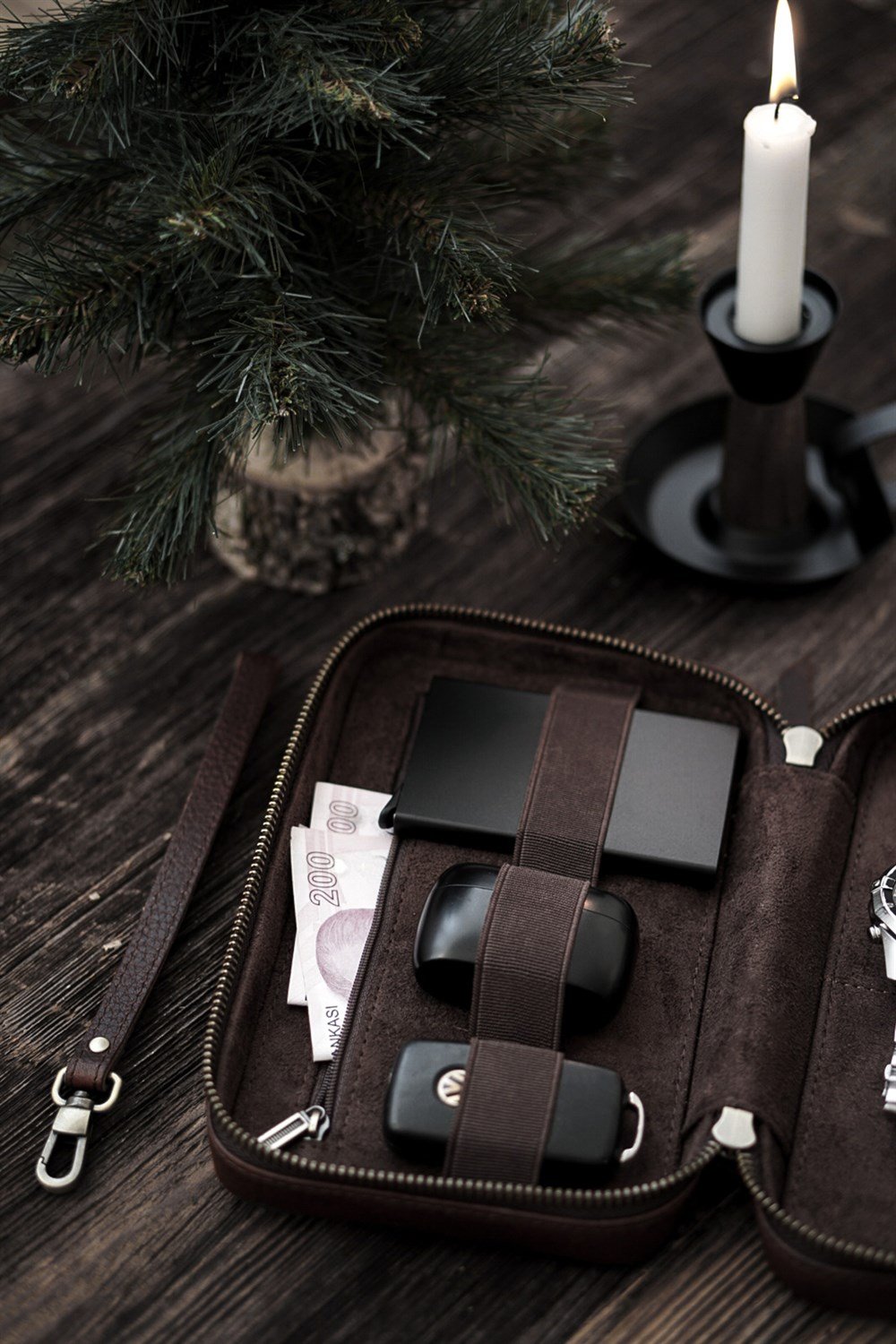 Packup Hand Crafted Leather Organizer - %100 El Yapımı Hakiki Deri El Pörtföyü