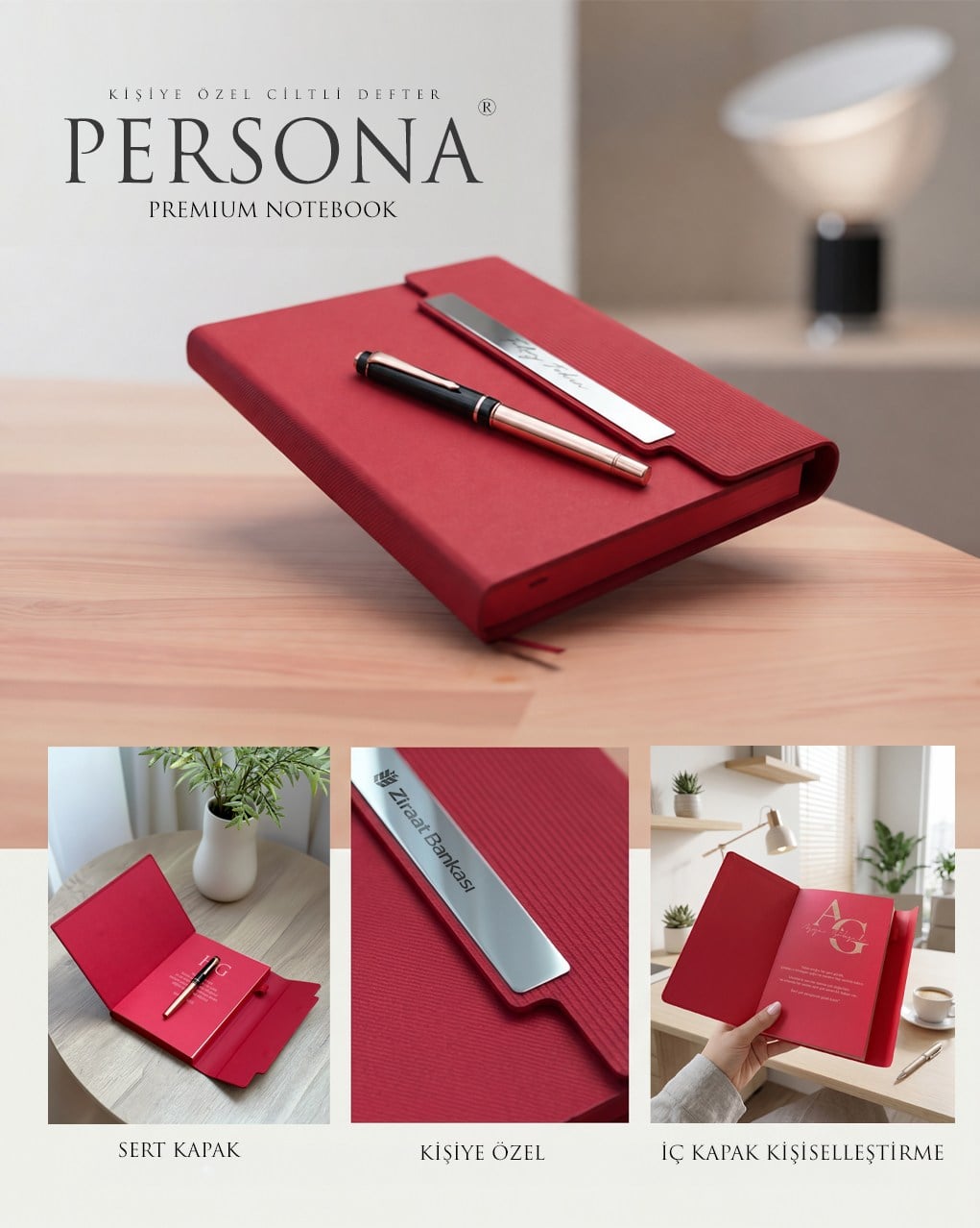 Persona Kişiselleştirilebilir Thermo Deri Defter