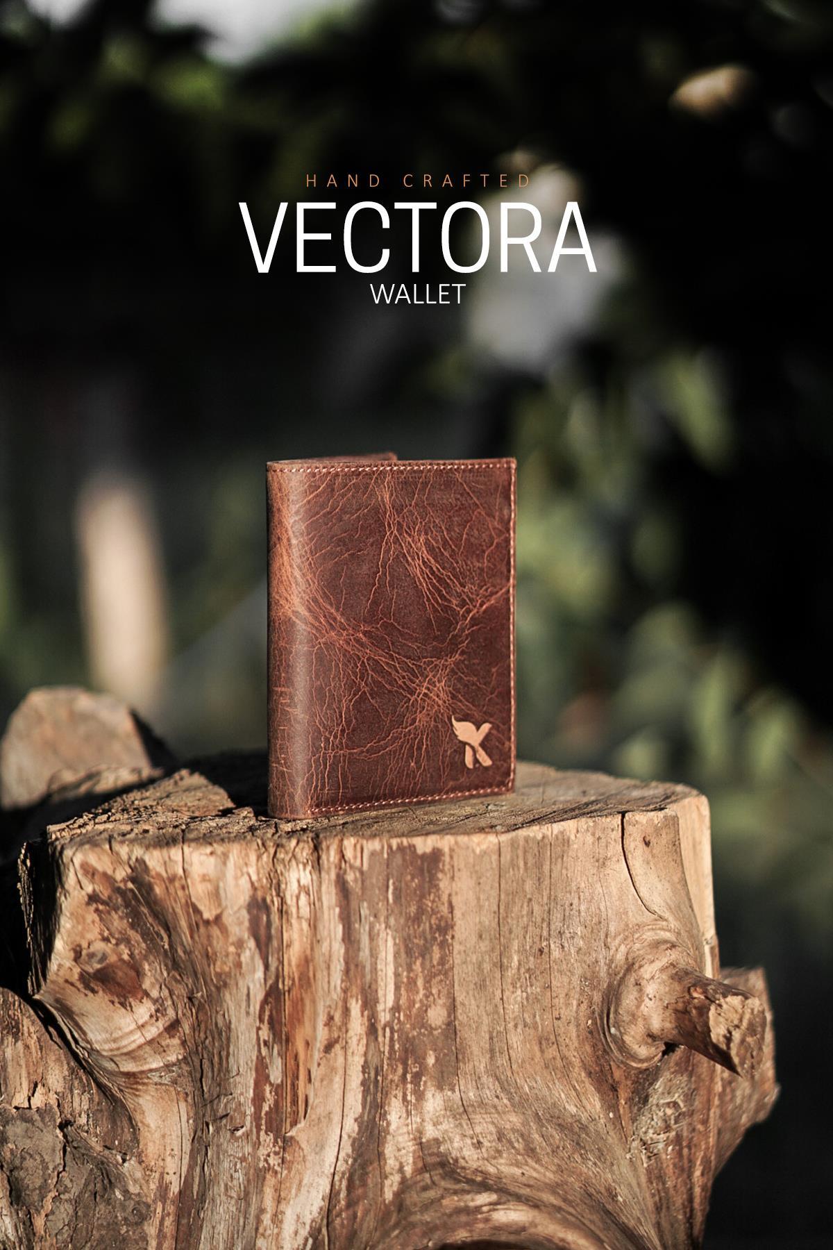 Vectora Hakiki Deri Cüzdan - Kahverengi