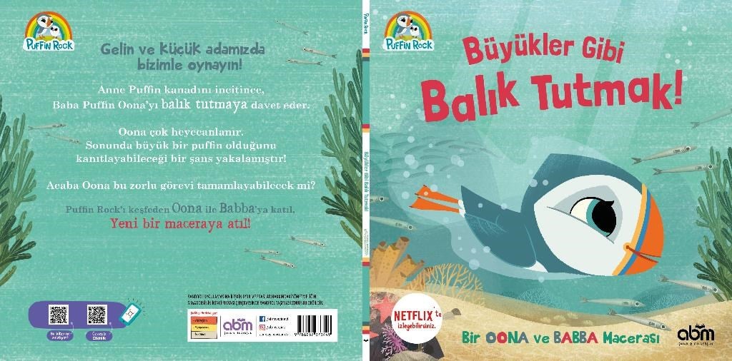 Puffin Rock Büyükler Gibi Balık Tutmak  6257373441