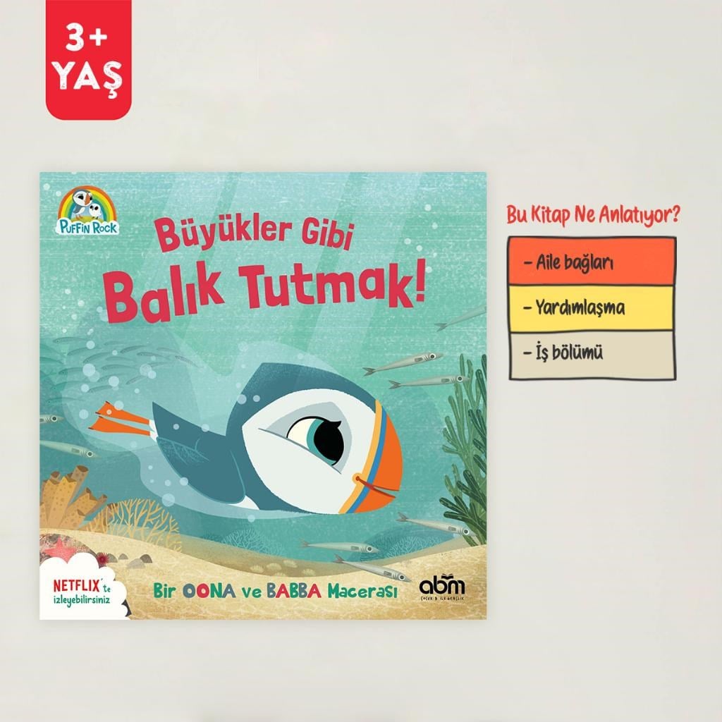 Puffin Rock Büyükler Gibi Balık Tutmak  6257373441