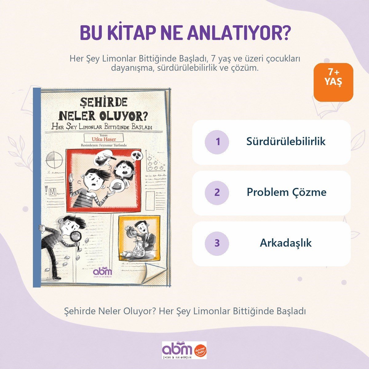 Şehirde Neler Oluyor? 7+ Yaş Sürdürülebilirlik Temalı Çocuk Kitabı