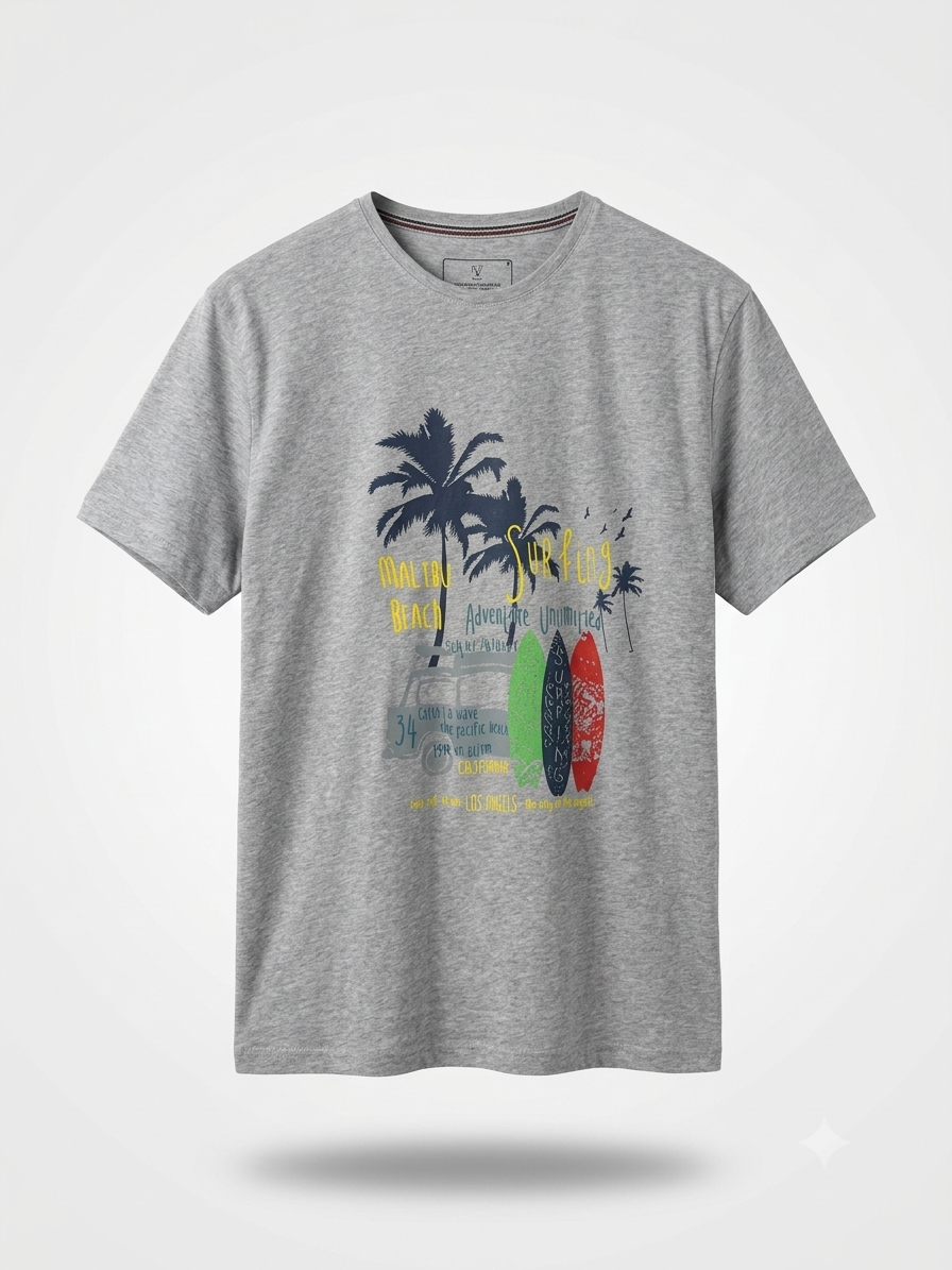 Büyük Beden Erkek Baskılı T-Shirt