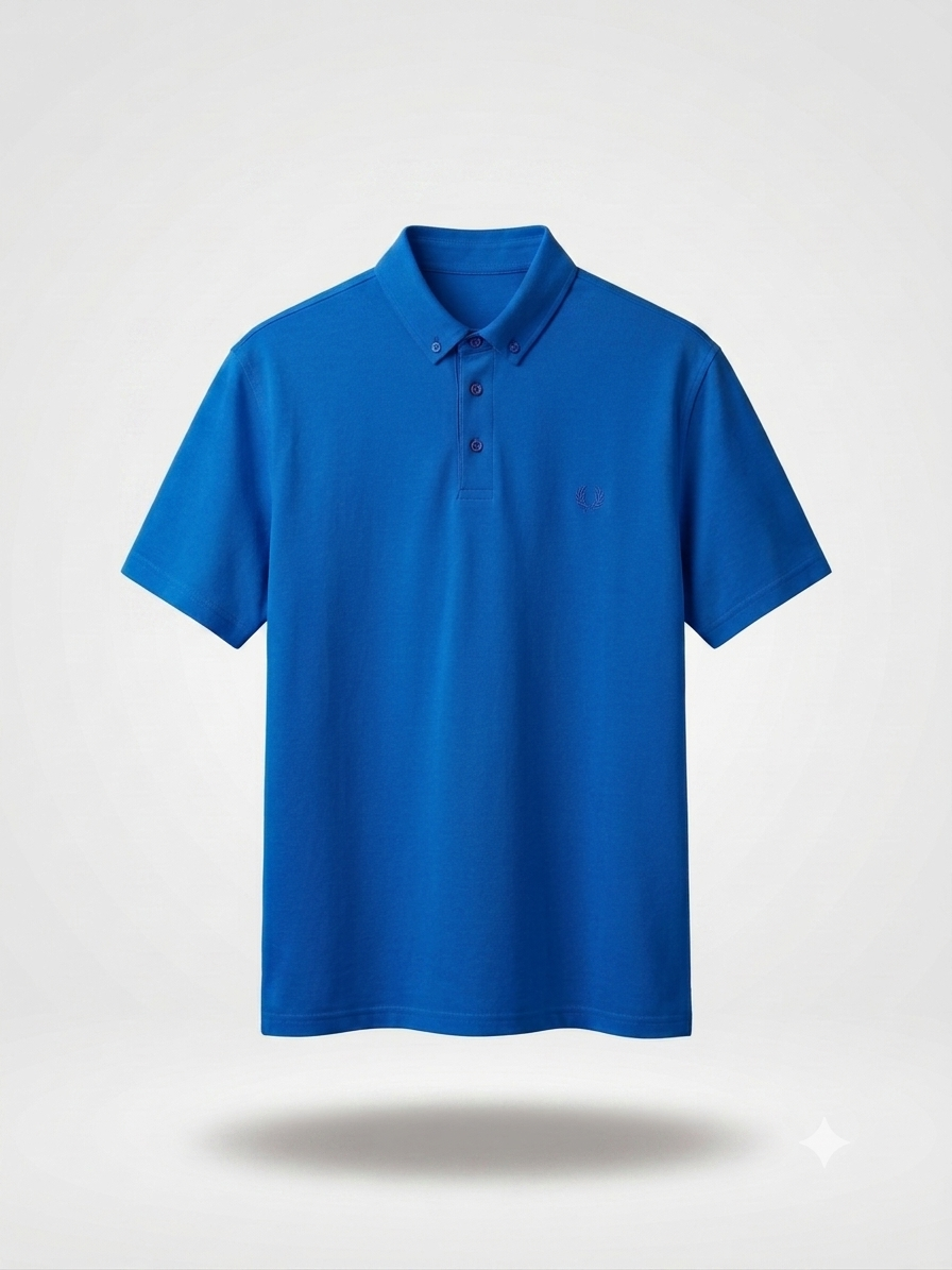 Büyük Beden Erkek Polo Yaka T-Shirt Mavi