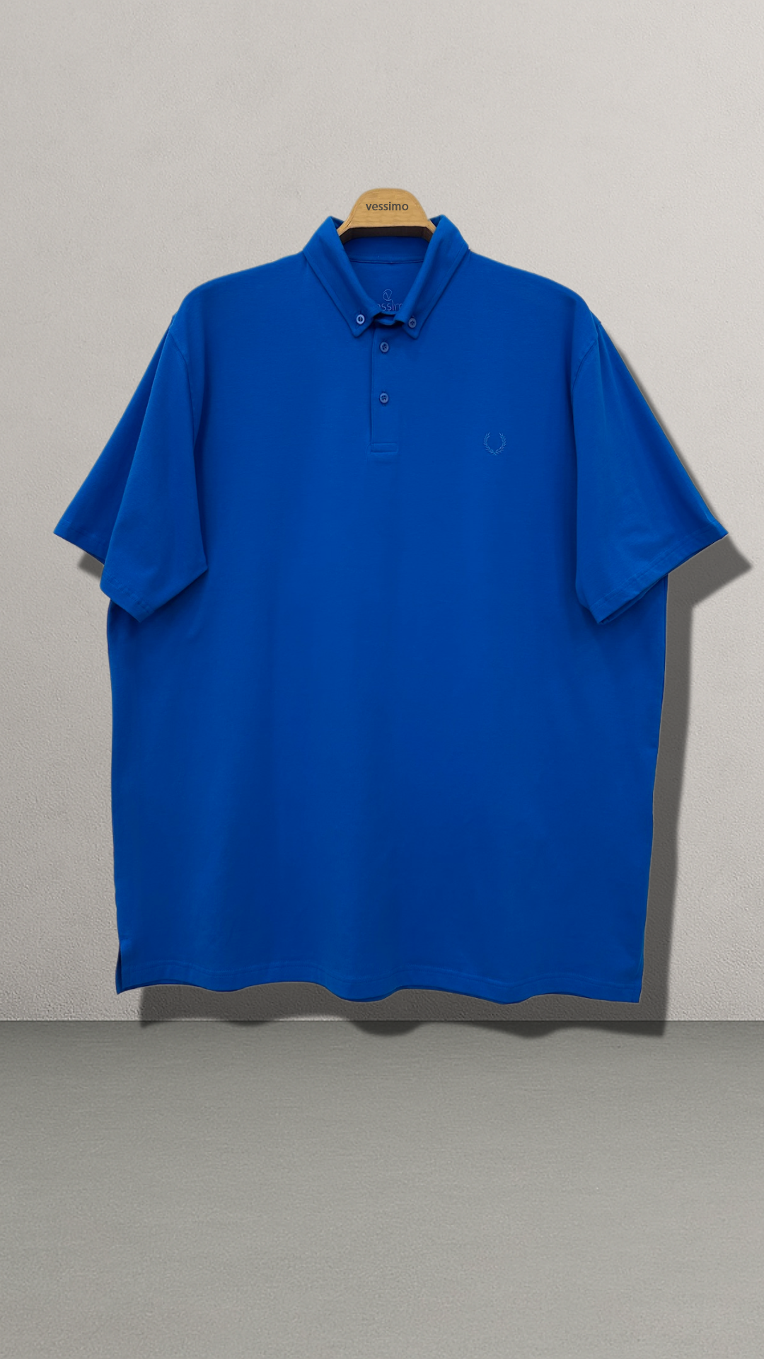 Büyük Beden Erkek Polo Yaka T-Shirt Mavi