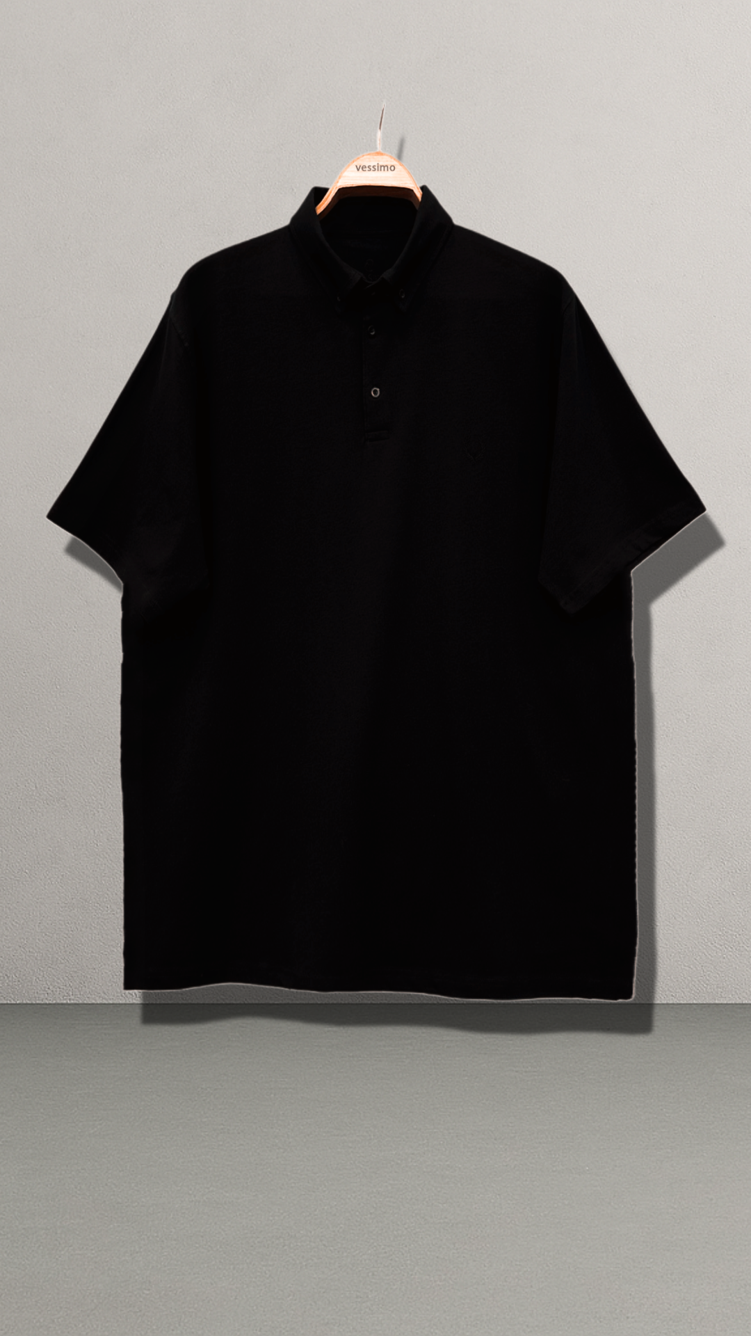 Büyük Beden Erkek Polo Yaka T-Shirt Siyah