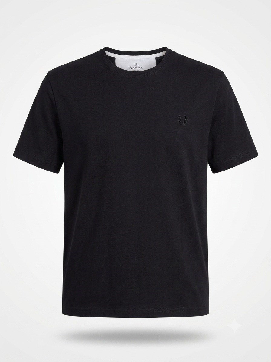 Büyük Beden Erkek Siyah Basic T-Shirt