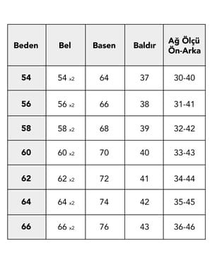 Büyük Beden Füme Kot Pantolon