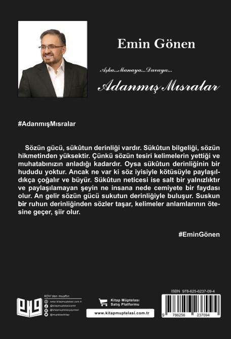 Adanmış Mısralar , Emin Gönen , Vaveyla Yayıncılık , 9786256237094 ,