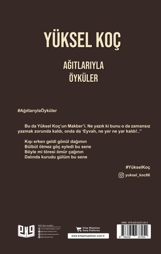 Ağıtlarıyla Öyküler , Yüksel Koç , Vaveyla Yayıncılık , 9786256237254 ,