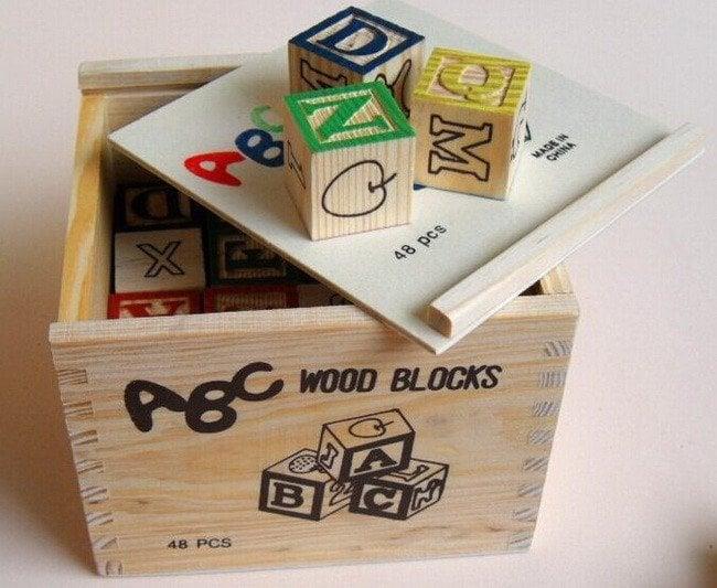Ahşap ABC Blokları 48 Parça