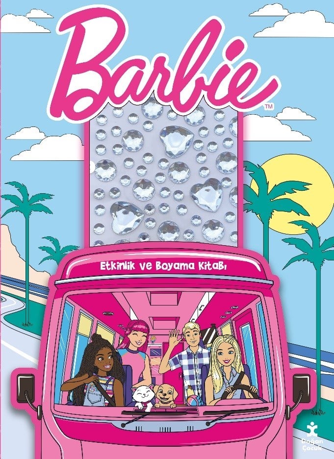 Barbie - Taşlı Çıkartmalarla Etkinlik ve Boyama Kitabı