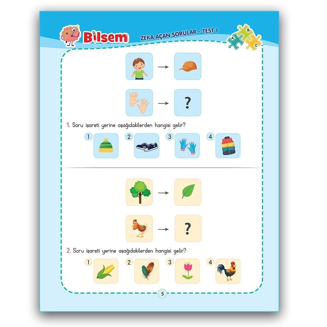 Bilsem Zeka Açan Sorular 1. Seviye - Bilişsel Beceri Gelişimi