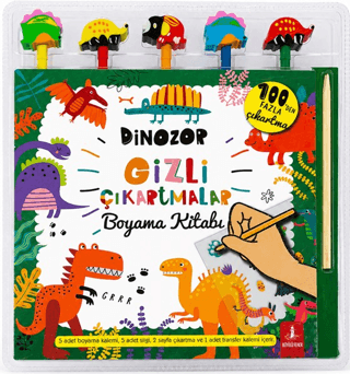 Dinozor Gizli Çıkartmalar Boyama Kitabı