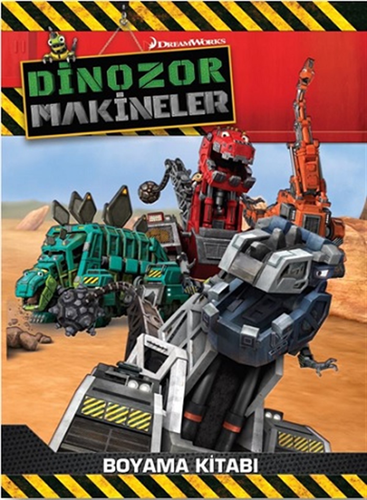 Dinozor Makineler Boyama Kitabı