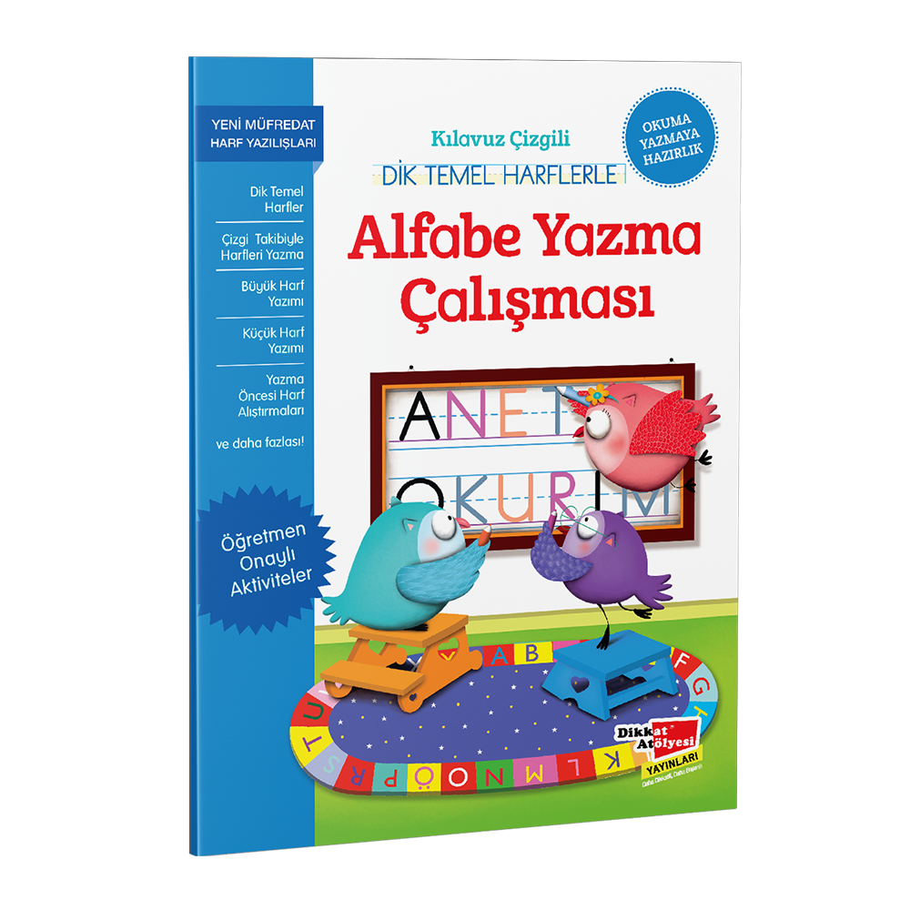 Kılavuz Çizgili Dik Temel Harflerle Alfabe Yazma Çalışması (ÇEK KOPAR ÖZELLİKLİ)