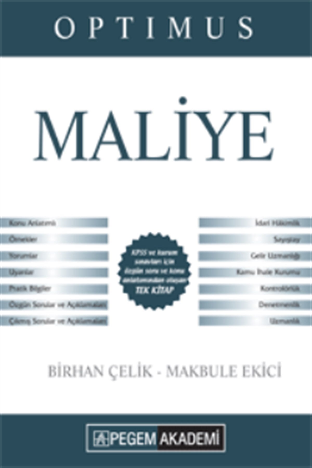Kpss Optimus Maliye Konu Anlatımlı 2017