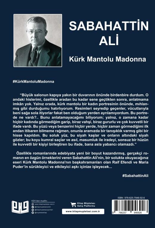 Kürk Mantolu Madonna , Sabahattin Ali , Vaveyla Yayıncılık , 9786257946926 ,