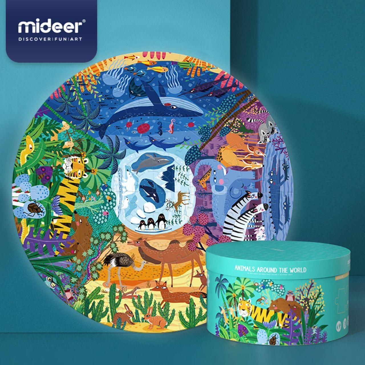 Mideer Animals Around The World Round Puzzle 150pcs