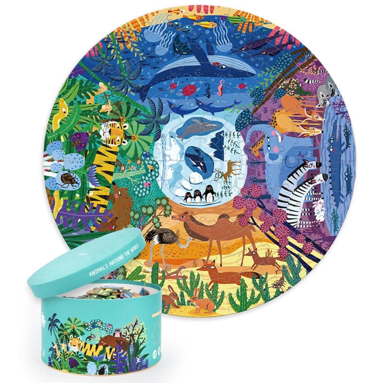 Mideer Animals Around The World Round Puzzle 150pcs