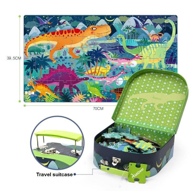 Mideer Dinosaur Age Puzzle- 104 Parça Dinozor Yaş Bulmacası