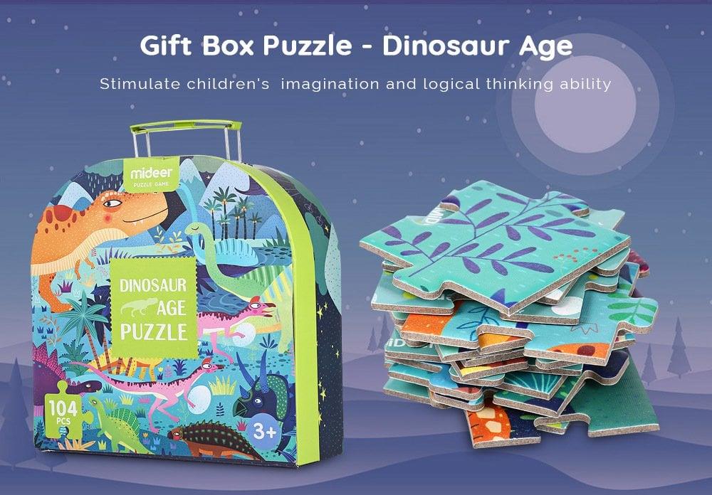 Mideer Dinosaur Age Puzzle- 104 Parça Dinozor Yaş Bulmacası