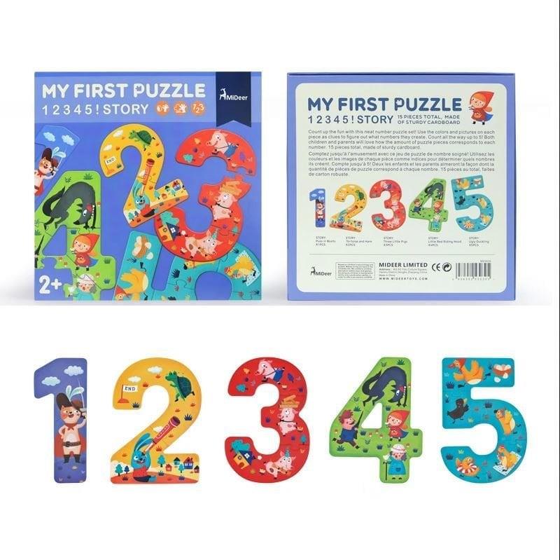 Mideer My First Puzzle 12345 16 Parça Sayılar İlk Puzzle Etkinliğim