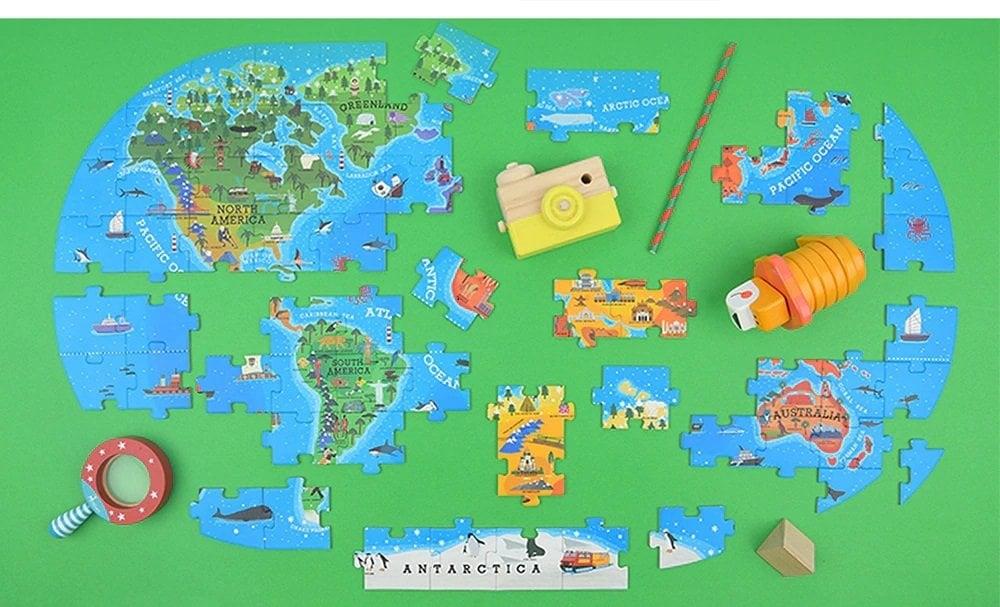 Mideer Our World Floor Puzzle-Dünya Haritası Zemin Bulmacası