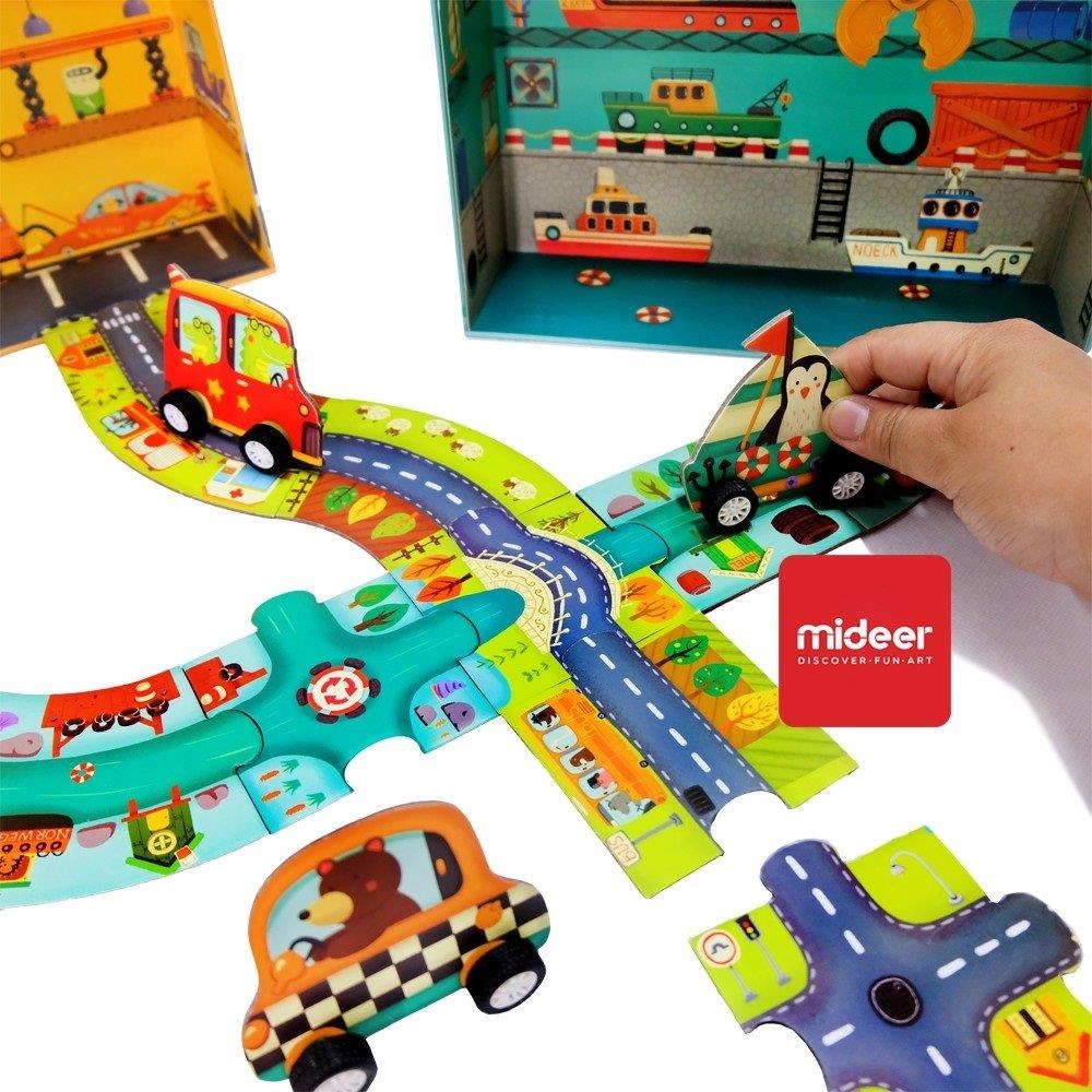 Mideer Puzzle Circuit - 38 Trafik Parkuru Bulmacası