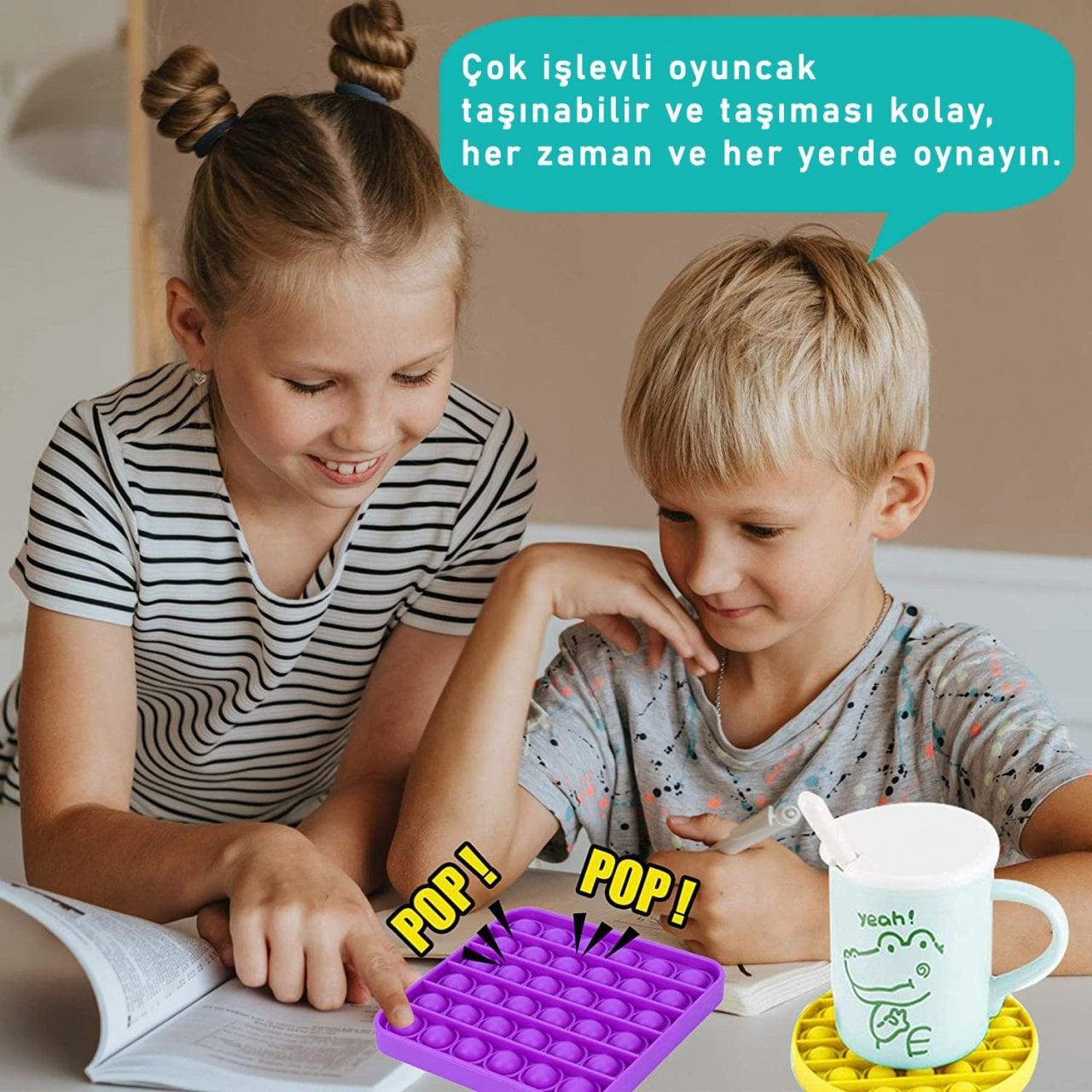 Popit Stres Oyuncağı Gökkuşağı Altıgen