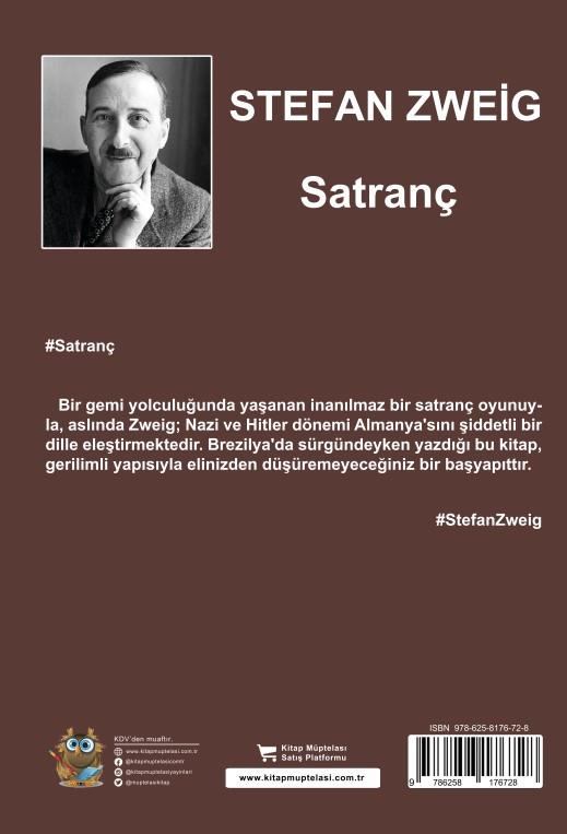 Satranç , Stefan Zweig , Kitap Müptelası Yayınları , 9786258176698 ,