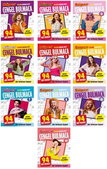 Süper Çengel Bulmaca Set (10 Kitap Takım)