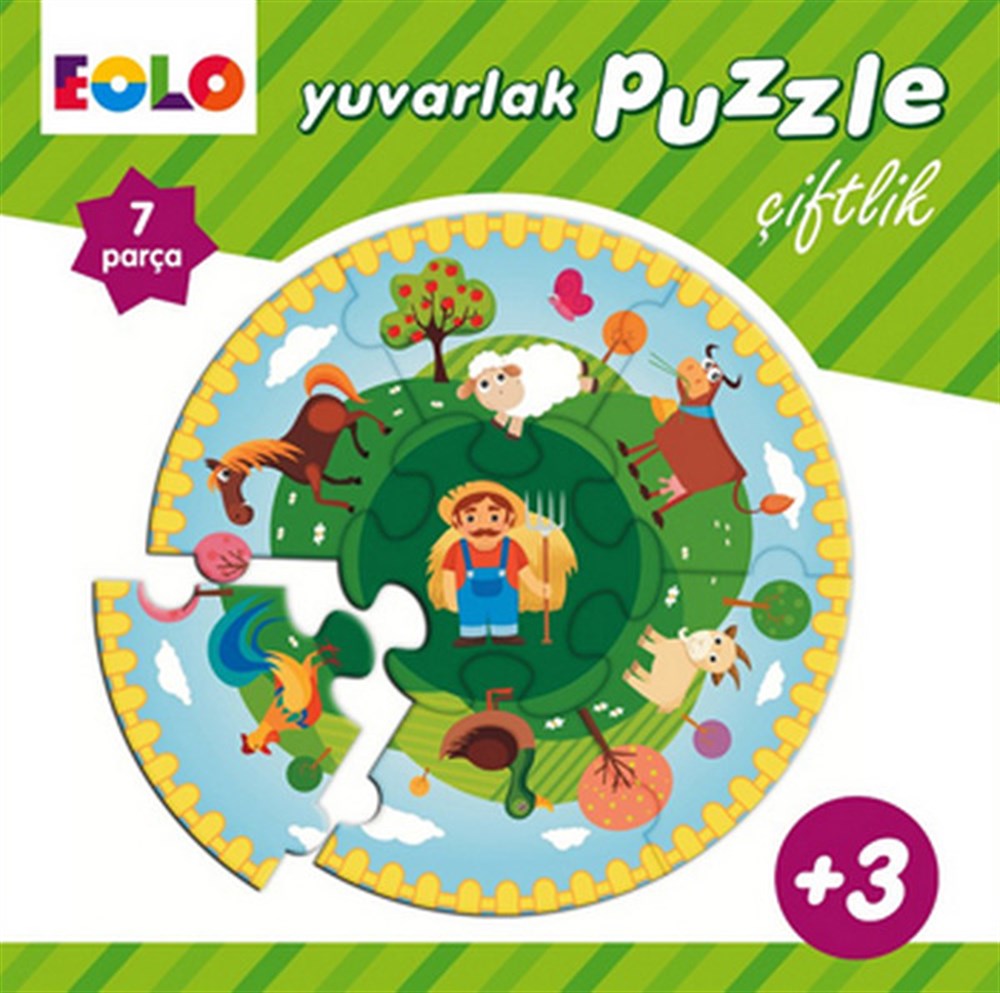 Yuvarlak Puzzle - Çiftlik