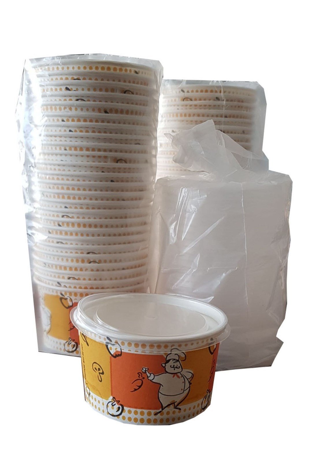 16 OZ ÇORBA-SALATA KASESİ KAPAKLI