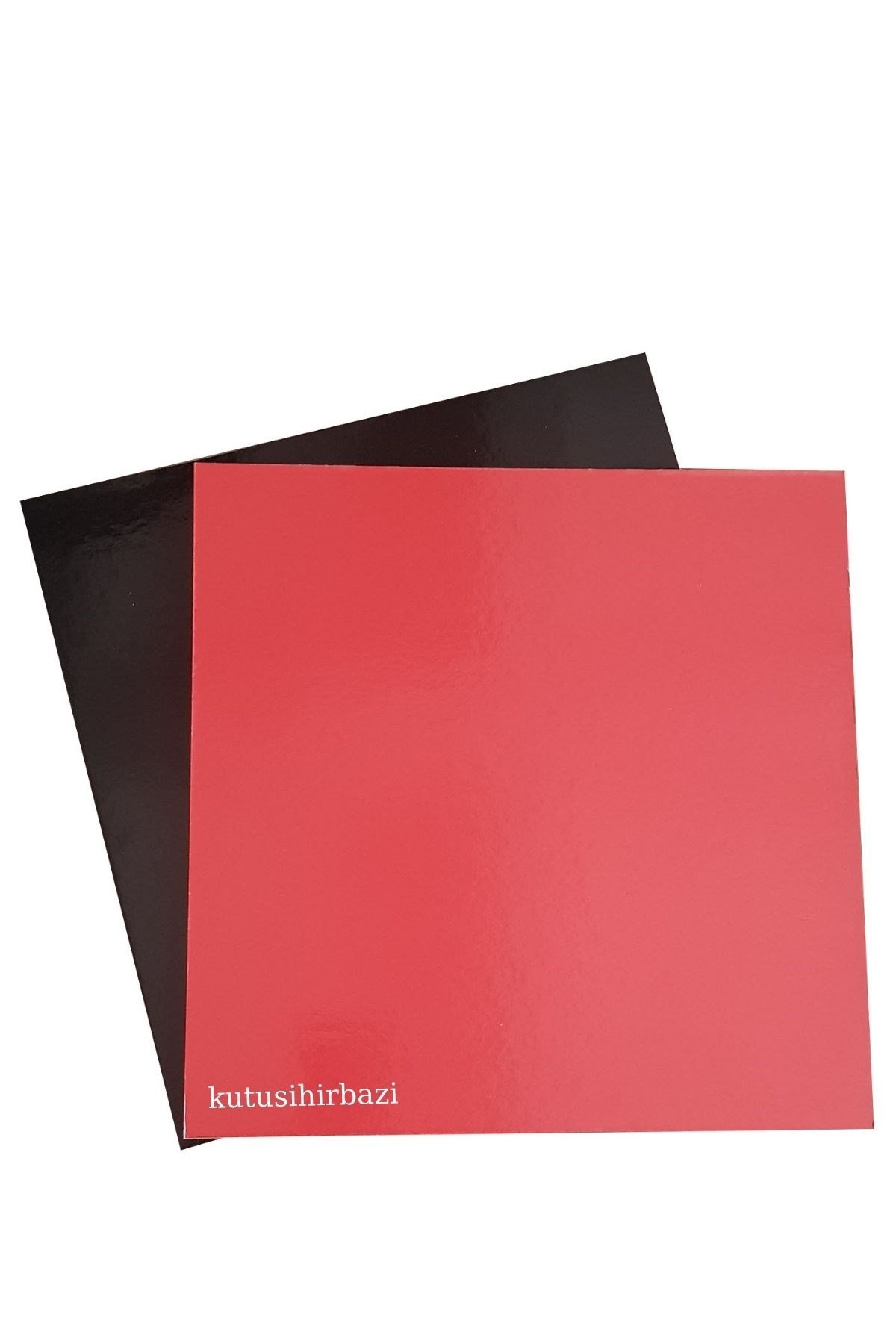 25x25 KIRMIZI-SİYAH MUKAVVA PASTA ALTLIK