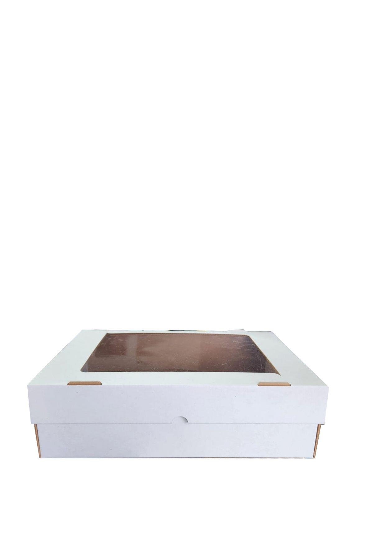 BEYAZ 35x25x10 PENCERELİ KUTU