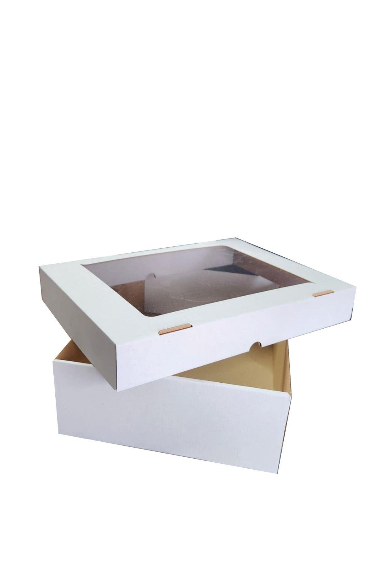 BEYAZ 35x25x10 PENCERELİ KUTU