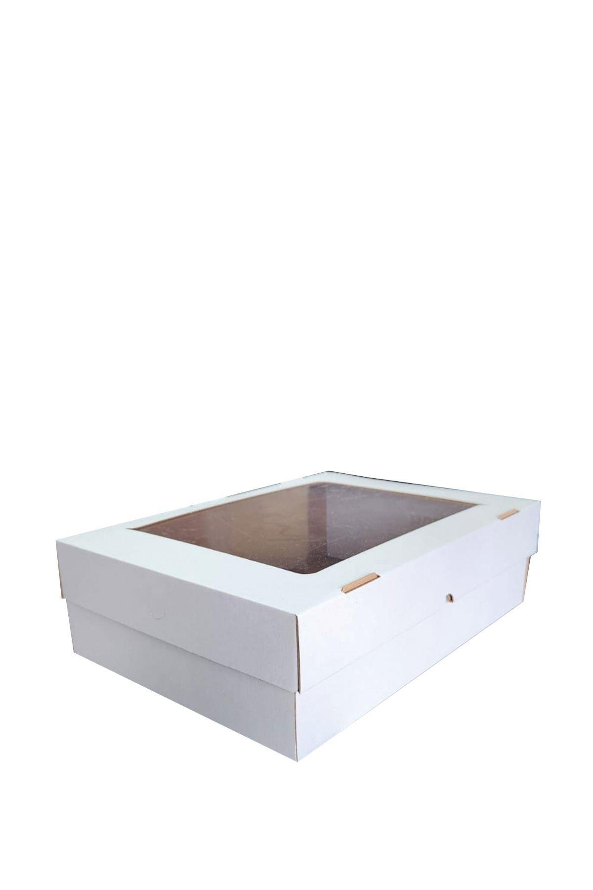 BEYAZ 35x25x10 PENCERELİ KUTU