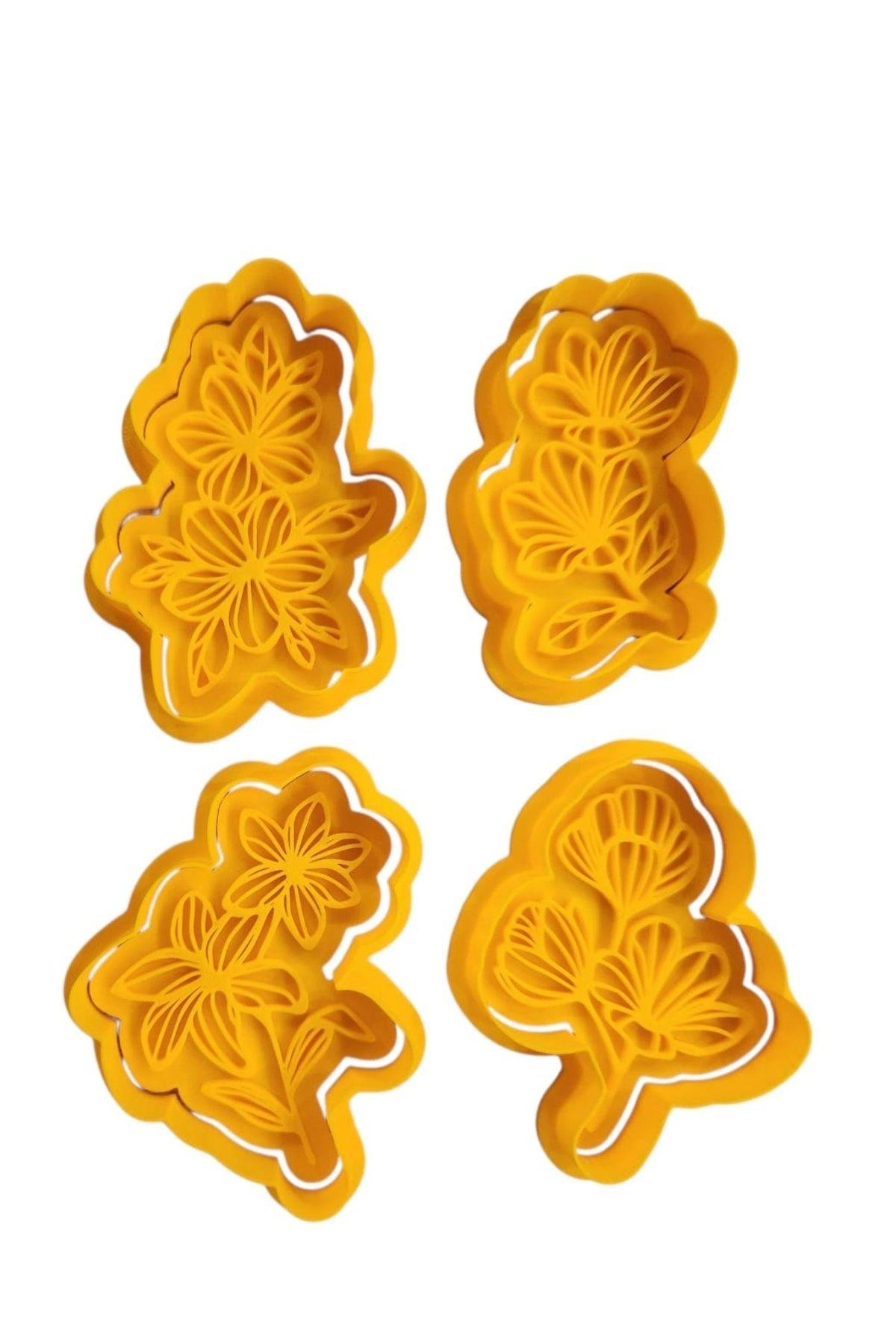 ÇİÇEK KURABİYE KALIBI 4'LÜ SET