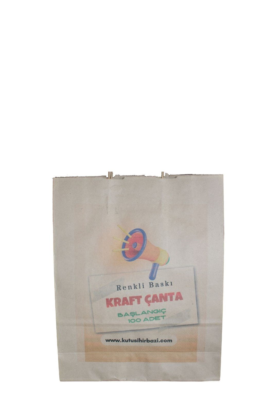 FLAT SAPLI 28x16x29 KRAFT ÇANTA