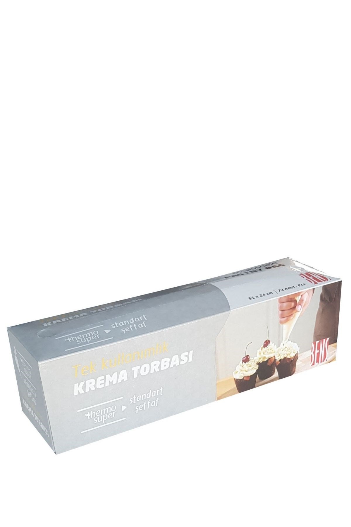 KULLAN AT KREMA TORBASI 51 CM. 72 ADET