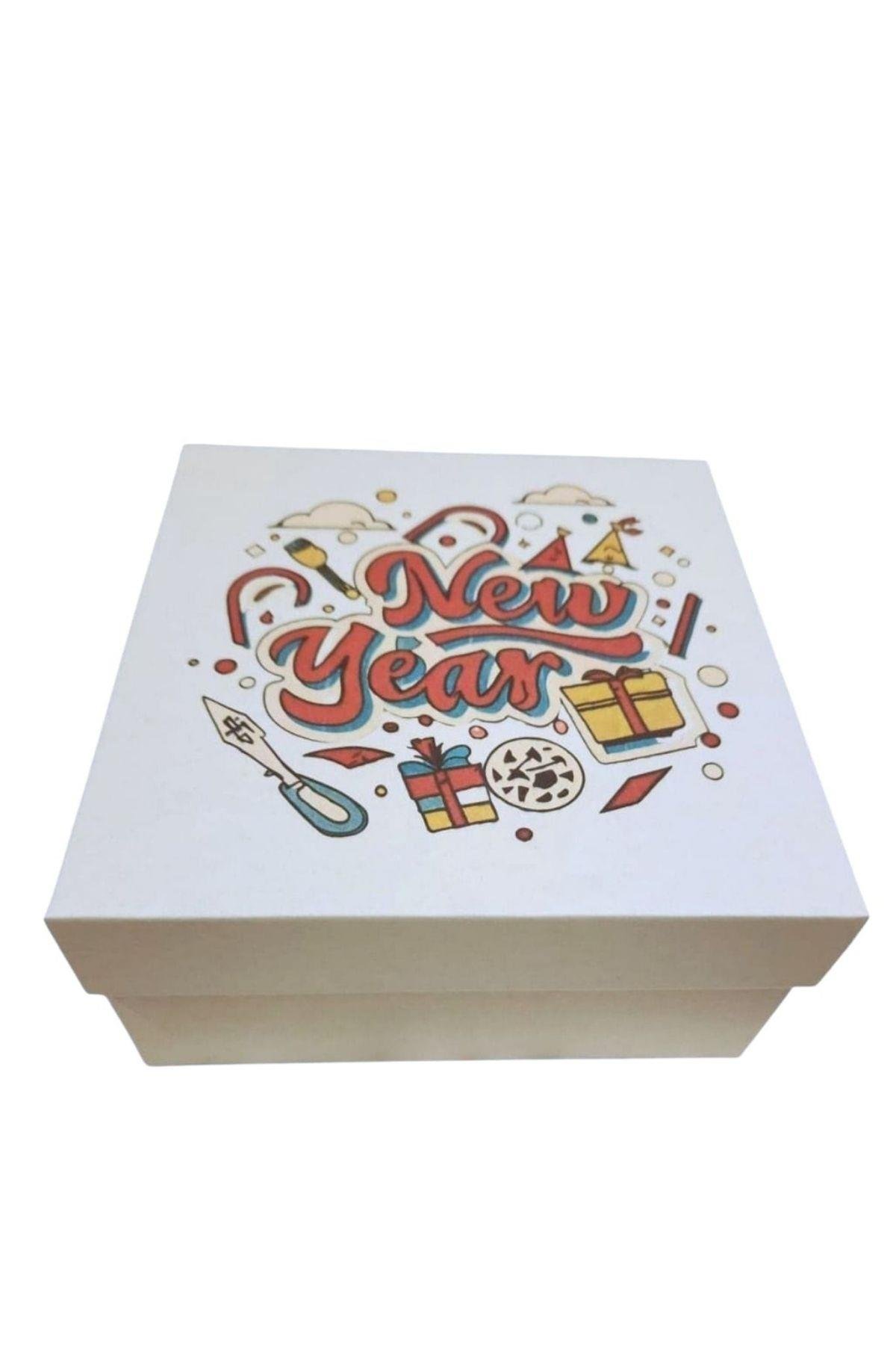 NEW YEAR 20x20x10 BEYAZ KUTU KAPAK TAKIM