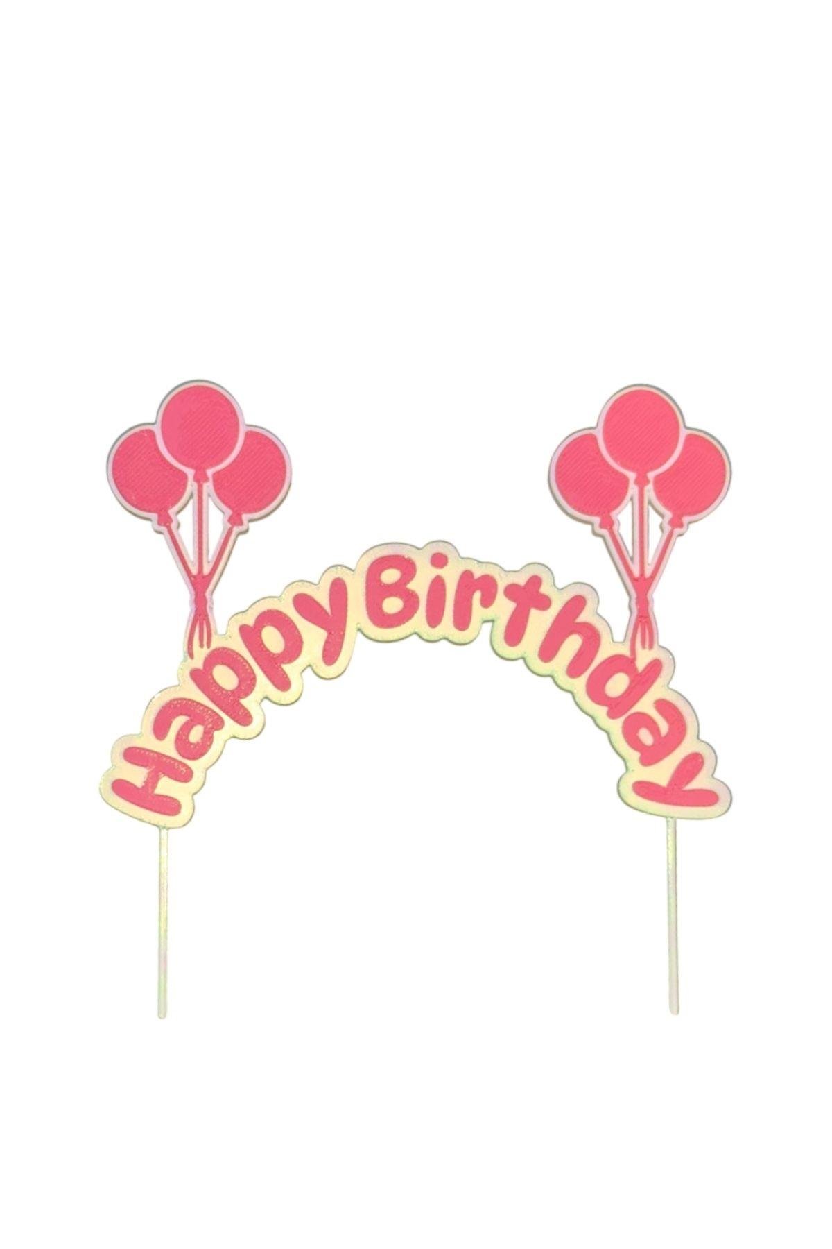 PEMBE HAPYBİRTDAY PLEKSİ