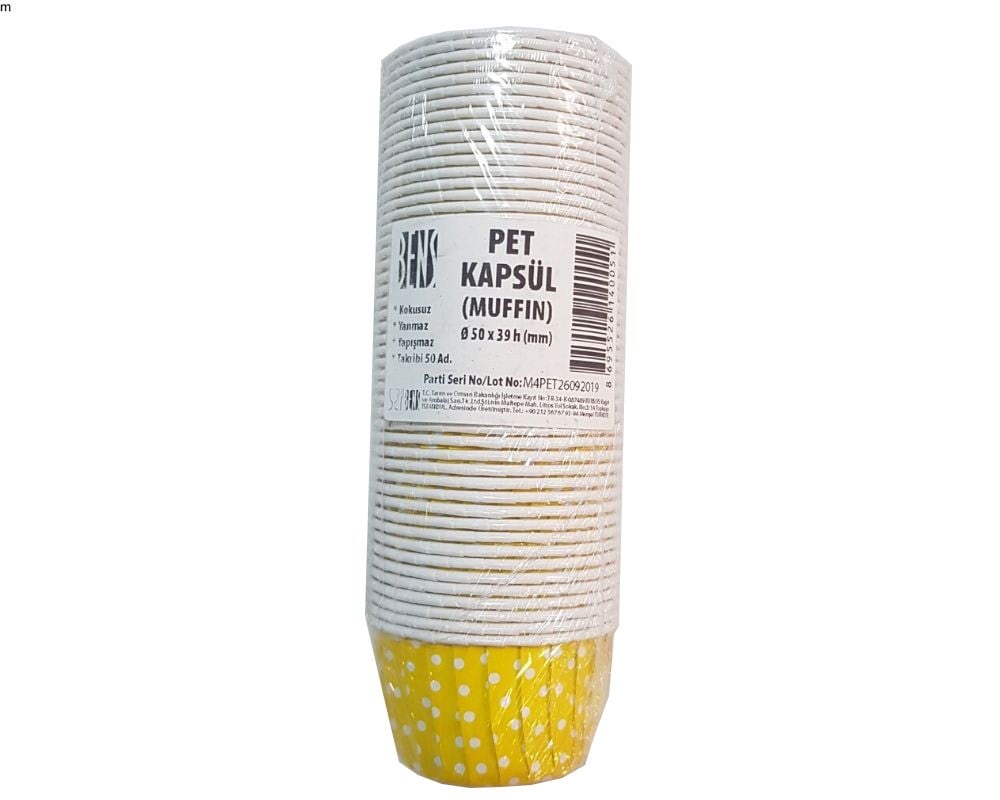 PET KAPSÜL 50 ADET 50x39