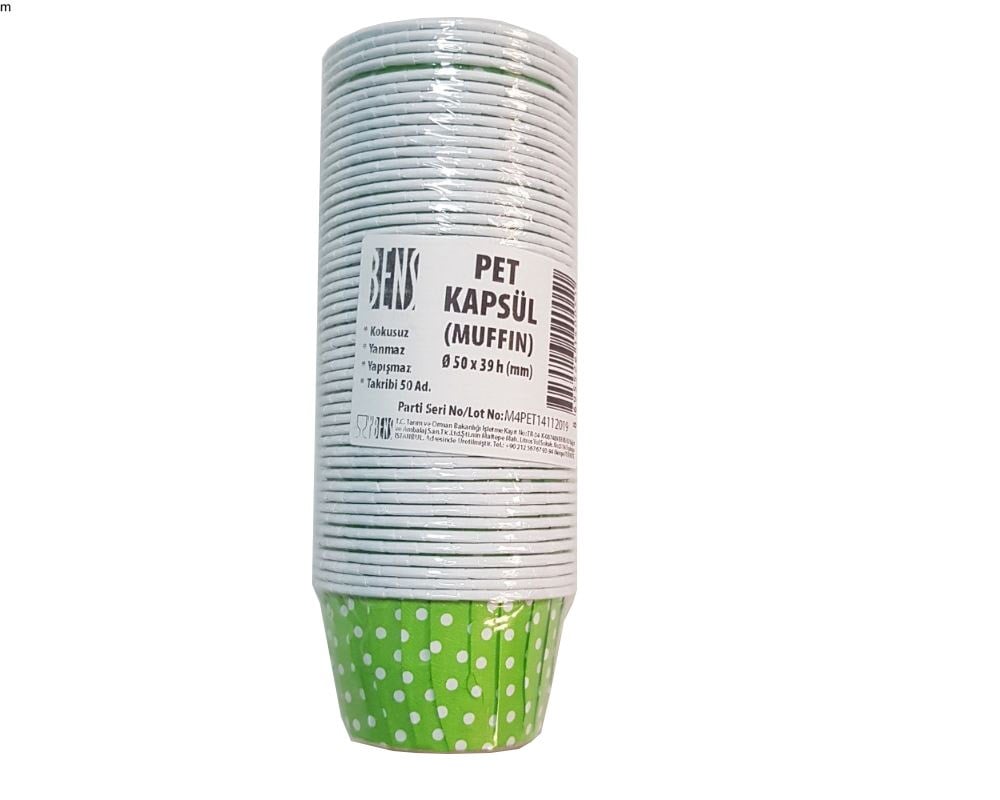 PET KAPSÜL 50 ADET 50x39