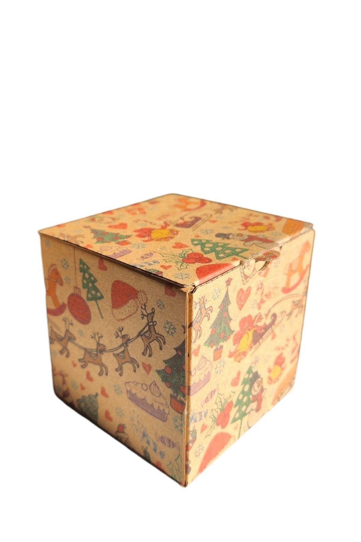 RENKLİ BASKI 10X10X10 KAPAKLI KUTU